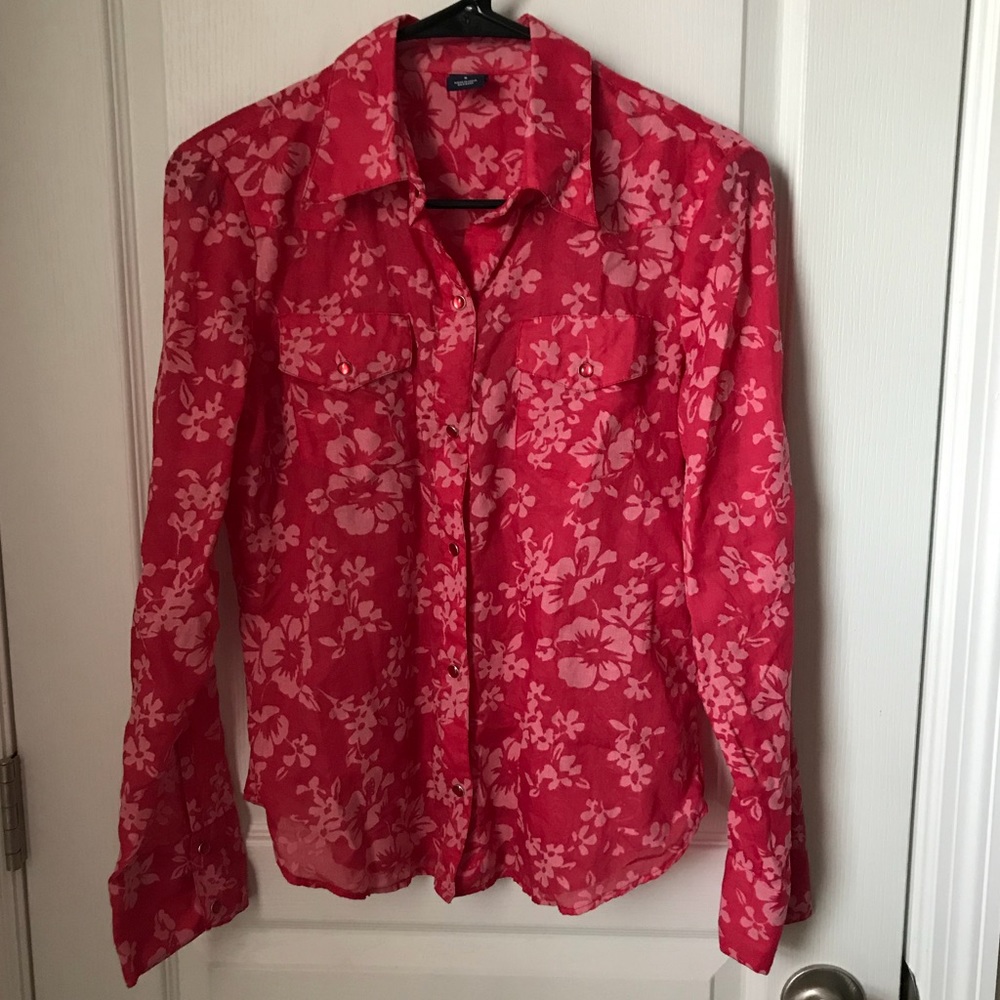 Last Call! - GAP Pink Snap Button Western Hibiscus
